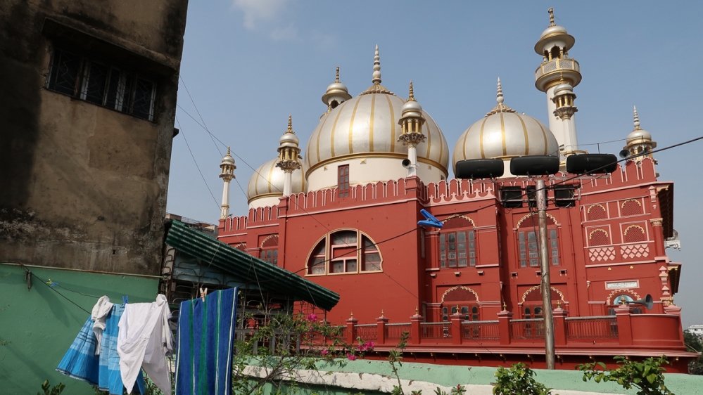 The Nakhoda mosque was built by the Menons from Kutch in western India. They were seafarers and went from Kolkata to Alexandria. Nakhoda means 'mariner' [Jenny Gustafsson/Al Jazeera]