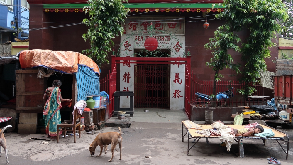 The Chinese Sea Ip temple in the heart of Old Chinatown. These temples are still called churches, a hangover from British colonial times [Jenny Gustafsson/Al Jazeera]