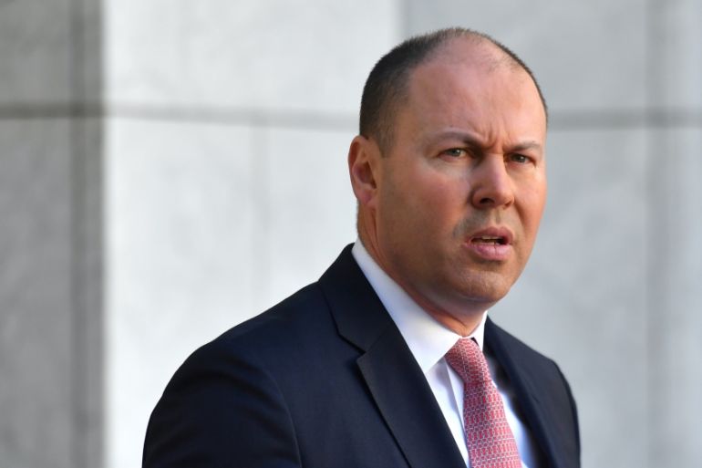 Australia''s Treasurer Josh Frydenberg