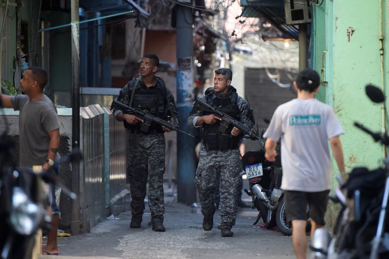 Police patrol Jacarezinho neighborhood in Brazil