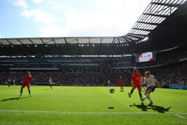 A women's international friendly between England and Portugal