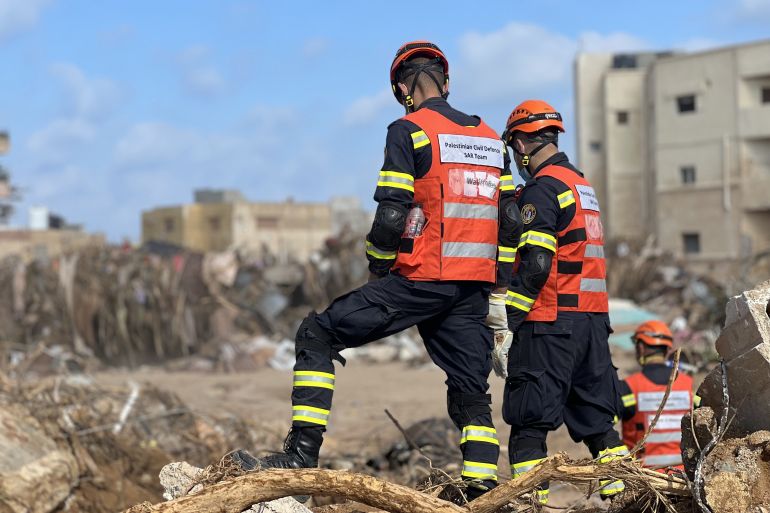 Palestine civil defence in Derna