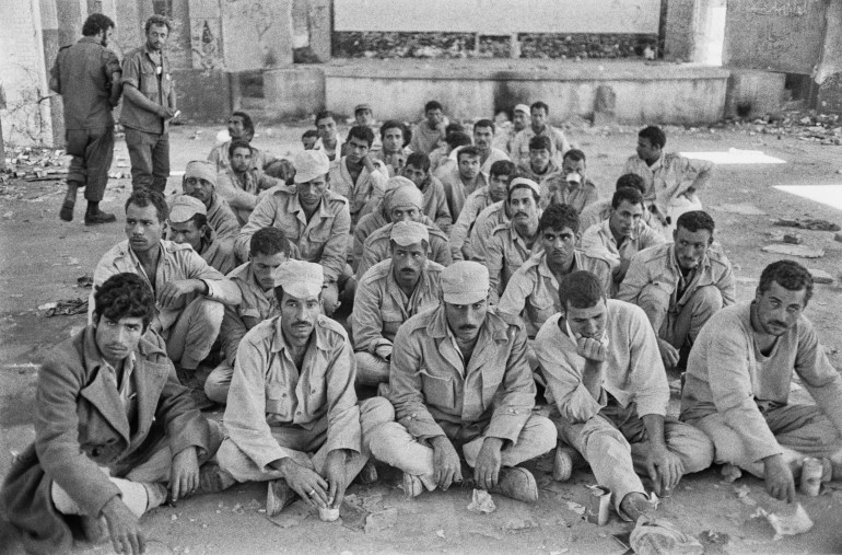 Prisoners during the Yom Kippur War (October War or 1973 Arab-Israeli War) around the Sinai Peninsula and Golan Heights