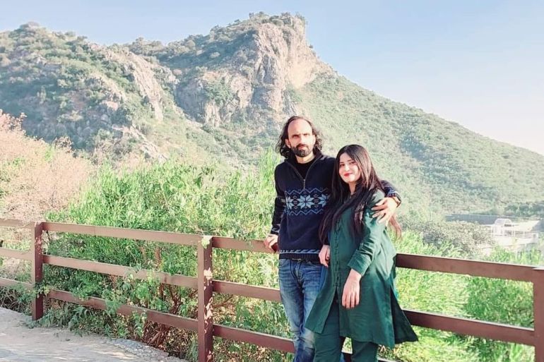 Ahmad Farhad with his wife Rooj Zainab. [Courtesy of Rooj Zainab]