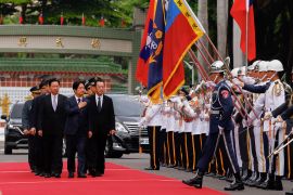 Taiwanese President Lai Ching-te visits Republic of China Military Academy, an officer training academy, for its 100th anniversary celebrations in Kaohsiung, Taiwan June 16, 2024. REUTERS/Ann Wang