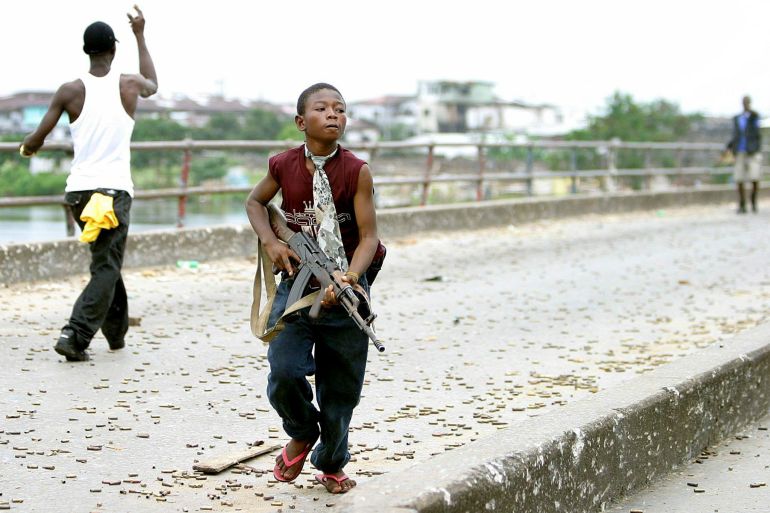 Liberian child soldier