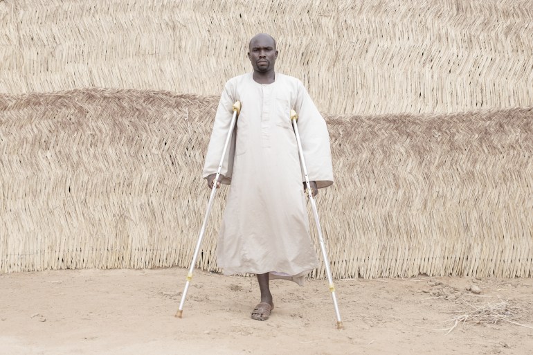 Sudanese refugee Mohamad Isaac poses for the camera at Humanity and Inclusion's center in eastern Chad.
