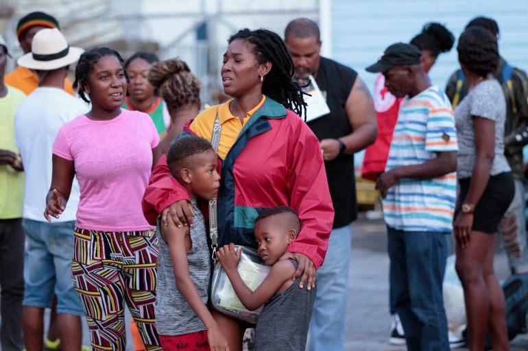 Evacuees from Union Island arrive in Kingstown