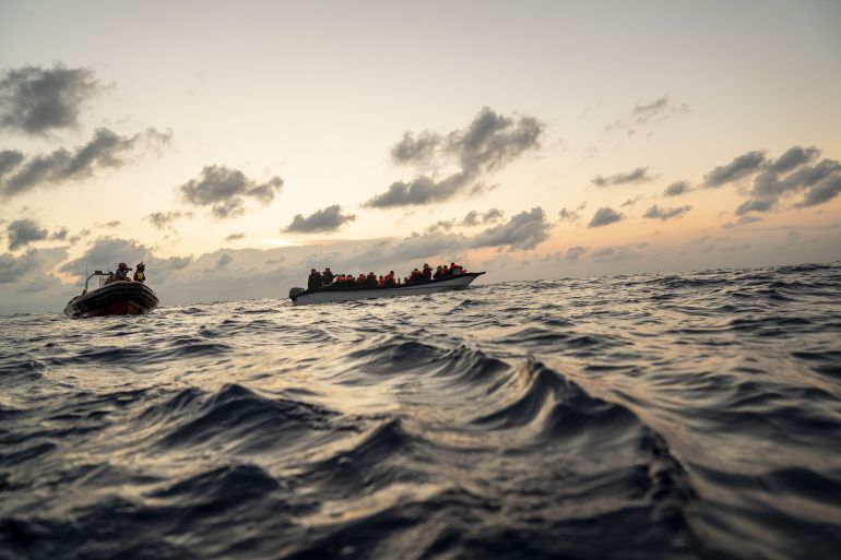 178 migrants of different 14 nationalities are rescued by the Spanish NGO Open Arms in international waters