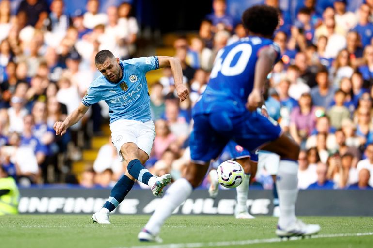 Mateo Kovacic scores with a right footed drive