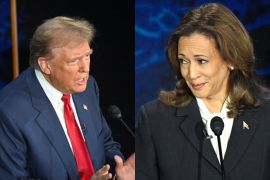 In a&nbsp;combative debate,&nbsp;Donald&nbsp;Trump&nbsp;and&nbsp;Kamala Harris&nbsp;clashed over everything as each sought a campaign-altering moment in what has been&nbsp;a closely-fought race for the US presidency [File: AFP]