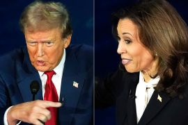 Republican presidential nominee former President Donald Trump, left, and Democratic presidential nominee Vice President Kamala Harris during an ABC News presidential debate, September 10, 2024, in Philadelphia [AP Photo]