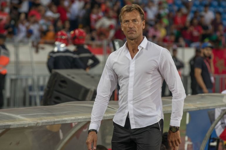 2019 Africa Cup of Nations Qualification - Morocco vs Comoros- - CASABLANCA, MOROCCO - OCTOBER 13 :  Head coach of Morocco Herve Renard looks on ahead of 2019 Africa Cup of Nations Qualification match between Morocco and Comoros in Casablanca, Morocco on October 13, 2018.