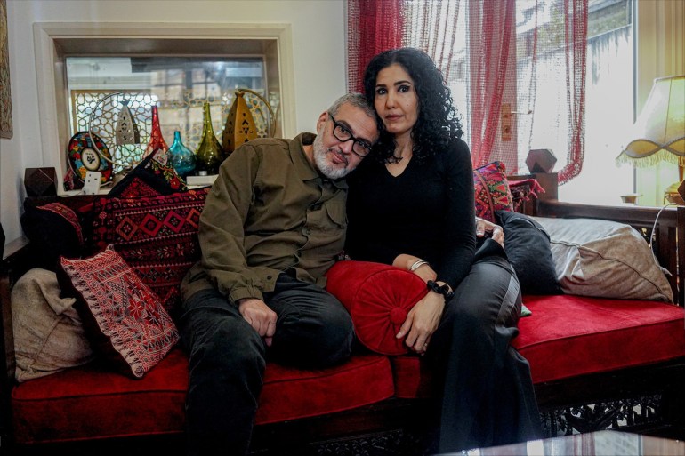 LONDON, UNITED KINGDOM - DECEMBER 13: Dr. Ghassan Abu Sitta and his wife Deema pose for a portrait in their home in East London on Dec. 13, 2023. Abu Sitta is a British Palestinian surgeon and member of Doctors Without Borders (MSF), who has recently returned from spending 43 days treating victims of Israel's ongoing war against Hamas in Gaza, at the al-Ahli Arab Hospital in Gaza City. He has also treated victims in the wars in Syria, Yemen, Iraq and Lebanon. (Photo by James Forde for The Washington Post via Getty Images)