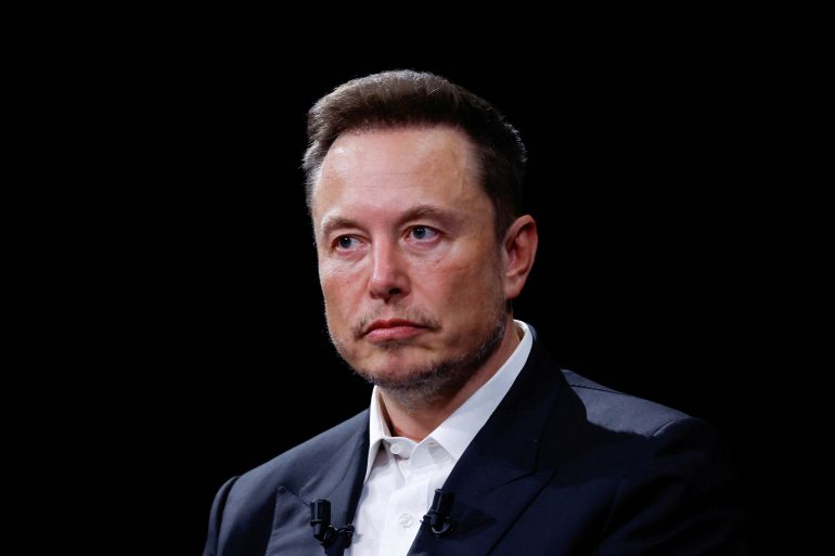 FILE PHOTO: Elon Musk, Chief Executive Officer of SpaceX and Tesla and owner of X, formerly known as Twitter, attends the Viva Technology conference dedicated to innovation and startups at the Porte de Versailles exhibition centre in Paris, France, June 16, 2023. REUTERS/Gonzalo Fuentes/File Photo