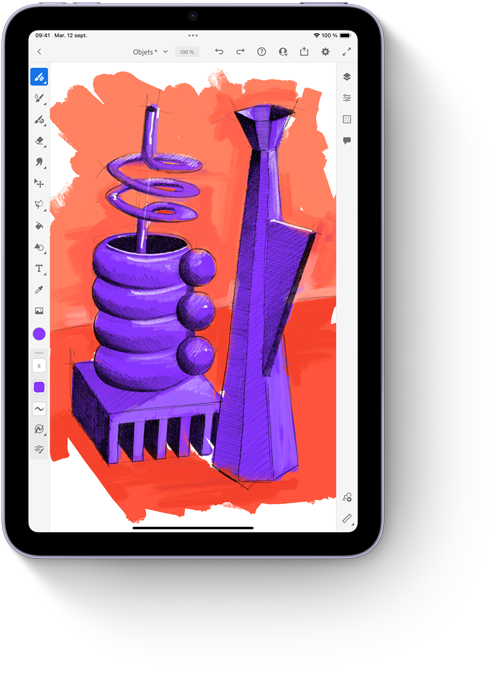 App Adobe Fresco sur iPad mini