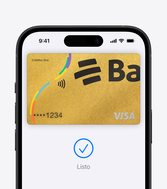 Primer plano de Face ID autorizando de forma segura un pago en el iPhone con Apple Pay.