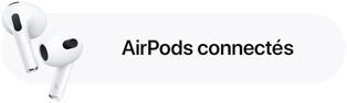 Notification de connexion des AirPods.