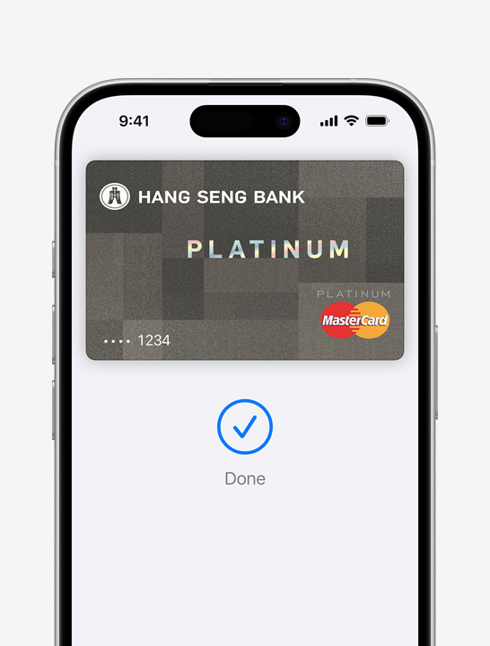 螢幕顯示以 Apple Pay 付款。