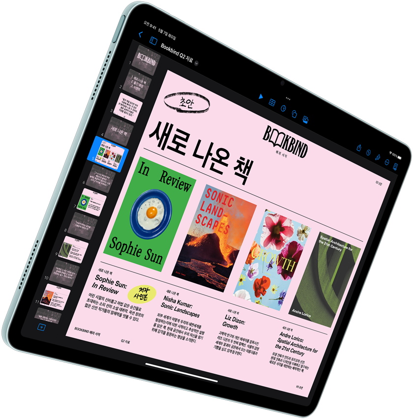 블루 색상 iPad Air