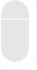 Illustration of AirPods 4 charging case showing the height of 46.2mm and the depth of 21.2mm.