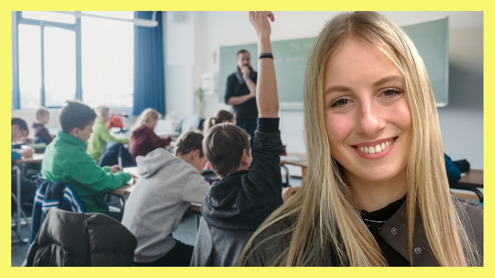 Selina Maria Arendt, 5. Semester Realschullehramt in Englisch mit Psychologie an der Uni Bamberg. | Bild: BR / Jasper Brüggemann, Julia Müller