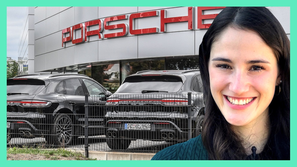 Maike, Junior Specialist international Marketsteering bei Porsche AG | Bild: Hintergrund: picture alliance / Winfried Rothermel | Winfried Rothermel/BR / Wolfgang Seibel/BR/Wolfgang Seibel/Winfried Rothermel (Hintergrund)