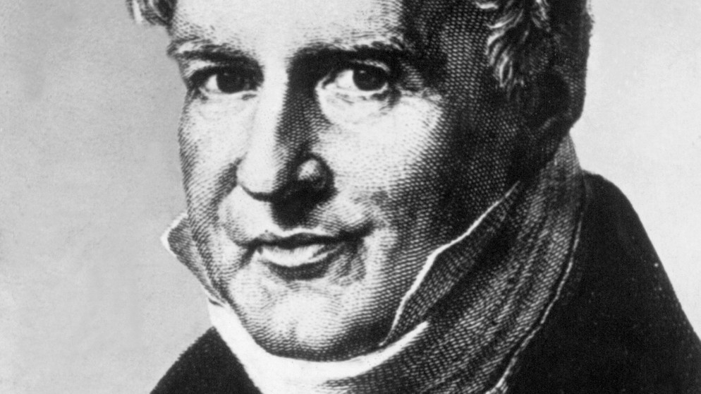 Alexander von Humboldt. Flüsse, Berge, Städte und Pinguine sind nach ihm benannt. Sein Wissensdrang führte Alexander von Humboldt vom Fichtelgebirge in Franken bis in den tiefsten Dschungel nach Südamerika. Mehrmals begab er sich dabei in Lebensgefahr. | Bild: picture-alliance/dpa