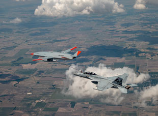 MQ-25 refueling in flight