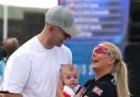 Amber Rutter with her son Tommy and husband James (Isabel Infantes/PA)