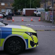 Police cordon at The Kings Arms in Wallisdown Road