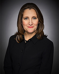 Headshot of Chrystia Freeland