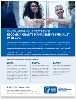 OFR Grants Management Specialist Flyer