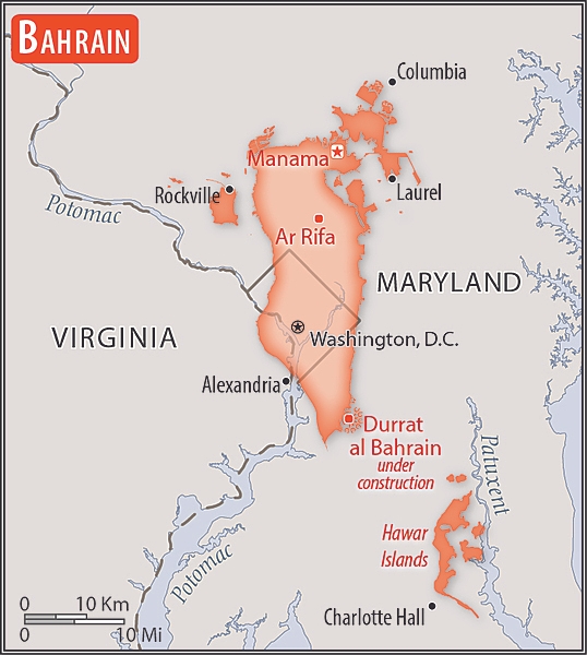 Area comparison map