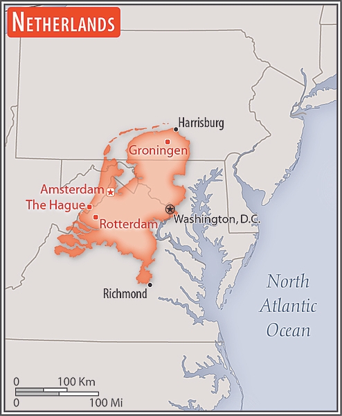 Area comparison map