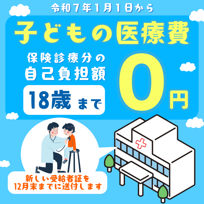 子ども医療費の自己負担額が０円