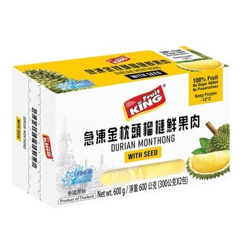 Fruit King 冷凍金枕頭榴槤鮮果肉 (含籽)  600公克