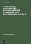 book: Augsburger Handelshäuser im Wandel des historischen Urteils