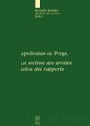 book: Apollonius de  Perge, La section des droites selon des rapports