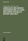 book: Abraham ibn Esras Kommentare zu den Büchern Kohelet, Ester und Rut