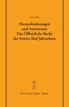 book: Herausforderungen und Antworten: Das Öffentliche Recht der letzten fünf Jahrzehnte