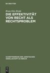 book: Die Effektivität von Recht als Rechtsproblem