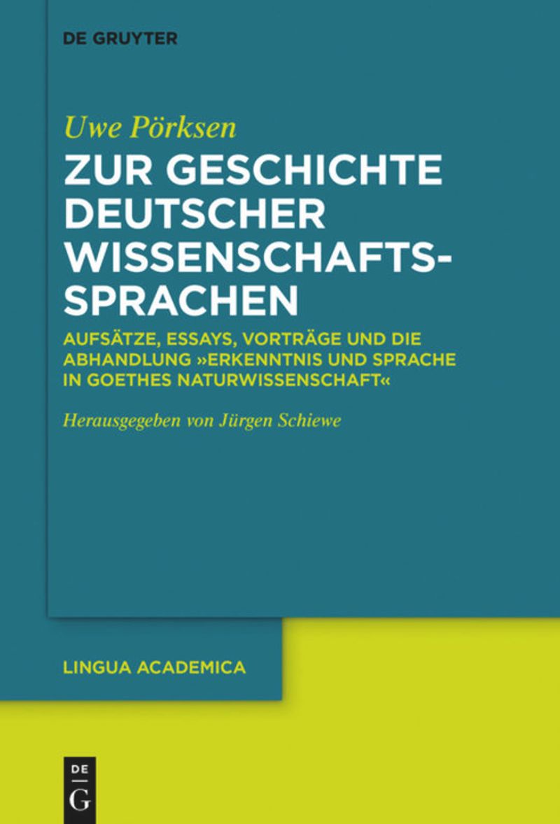 book: Zur Geschichte deutscher Wissenschaftssprachen