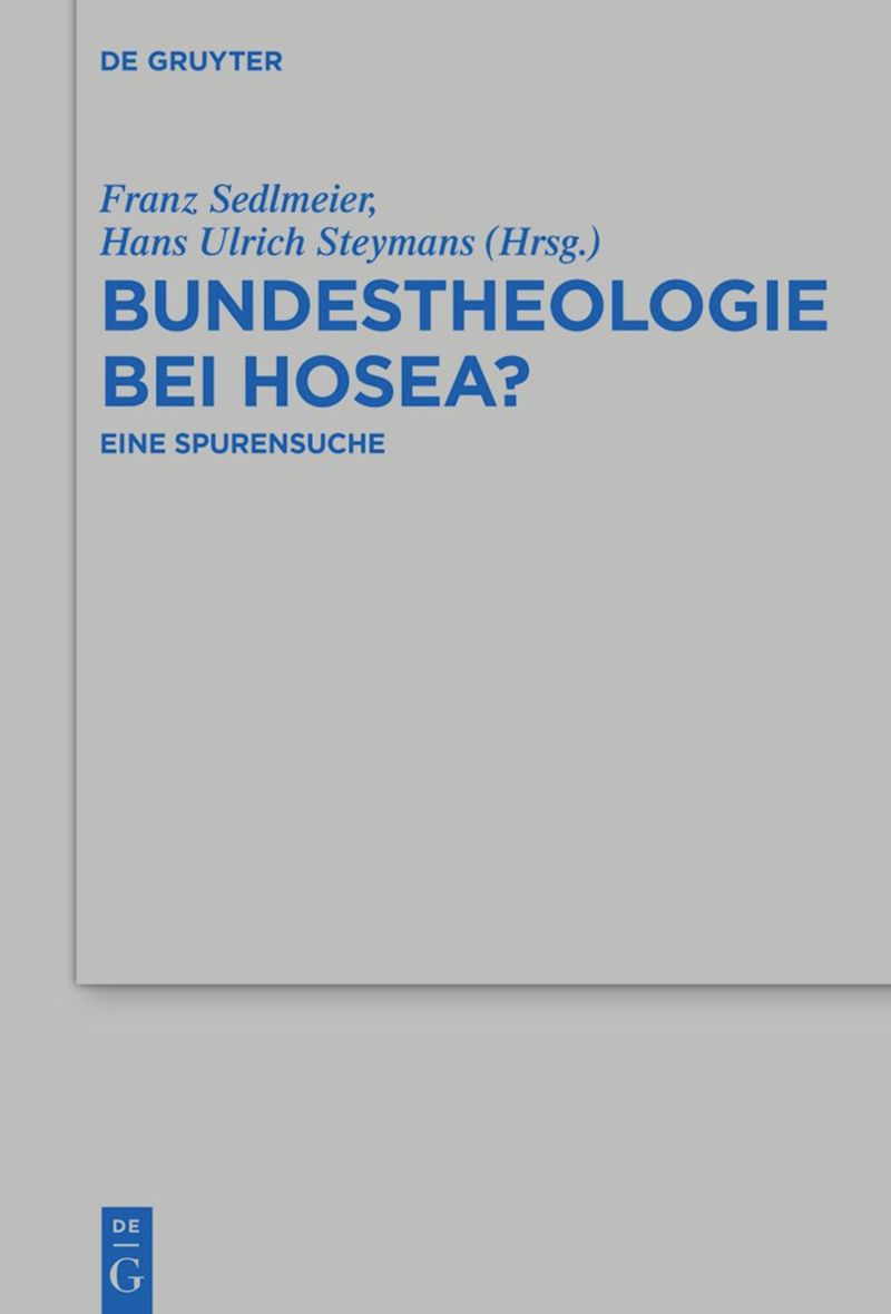 book: Bundestheologie bei Hosea?