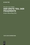 book: Der erste Teil der Fragmente