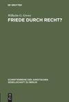 book: Friede durch Recht?