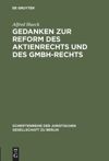 book: Gedanken zur Reform des Aktienrechts und des GmbH-Rechts