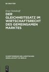 book: Der Gleichheitssatz im Wirtschaftsrecht des Gemeinsamen Marktes