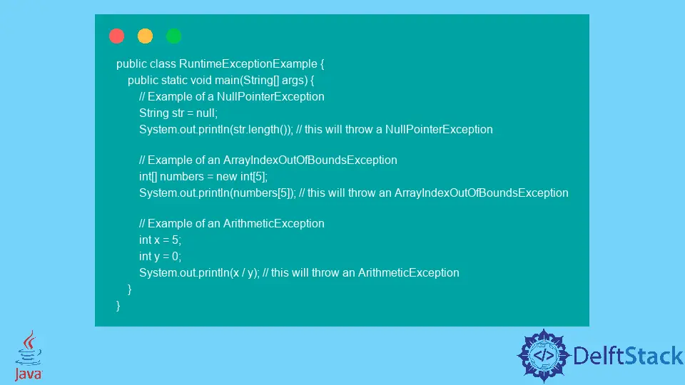 Runtime Exception in Java