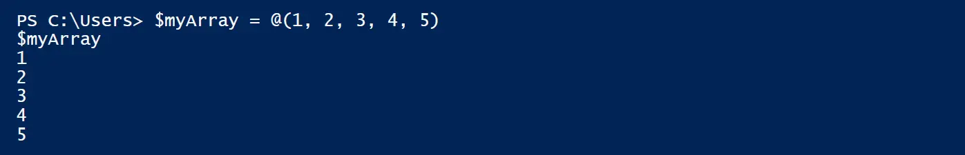 Tableaux dans PowerShell